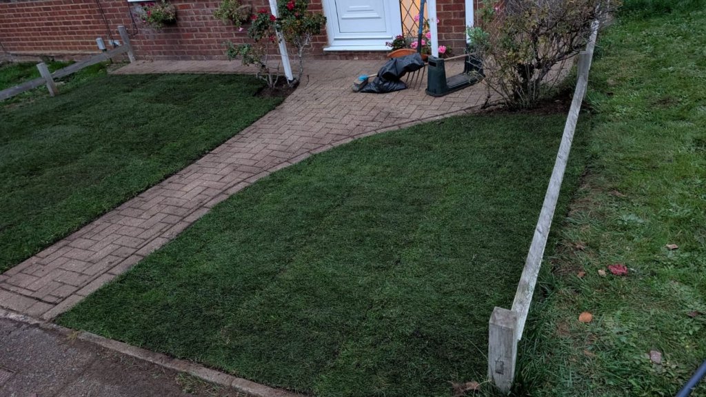 After turf installation Basingstoke