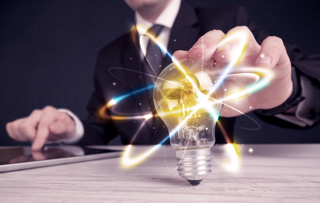 Learning Atoms - Innovation and learning concept