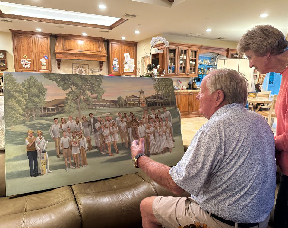 Discovering each family member painted into the scene