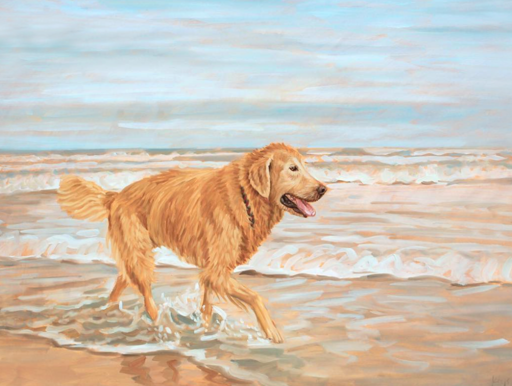 Golden Retriever at Beach