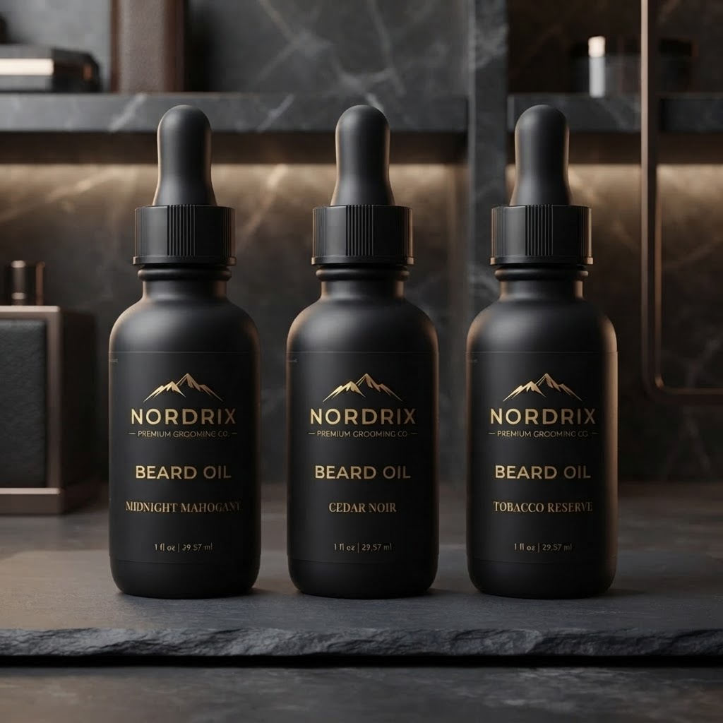 The Signature Collection — three Nordrix beard oils
