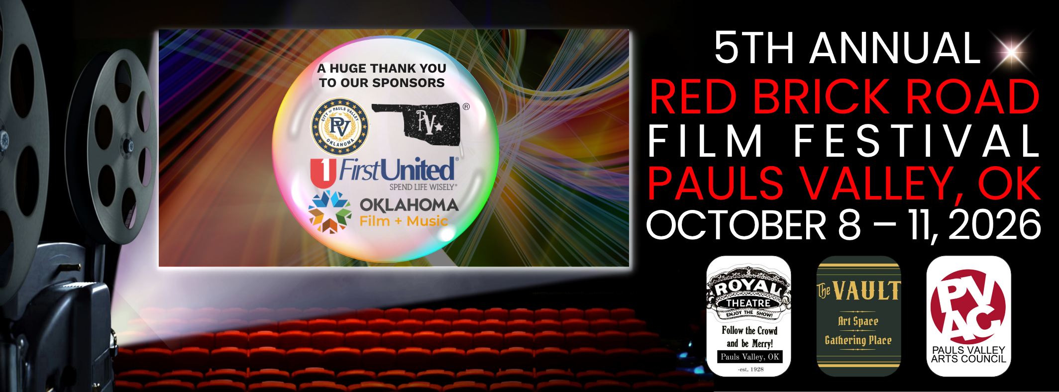 5th Annual Red Brick Road Film Festival — Pauls Valley, OK — October 8–11, 2026