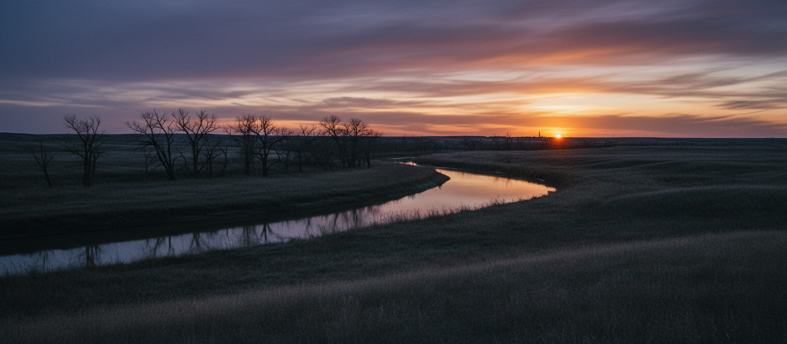Oklahoma twilight landscape