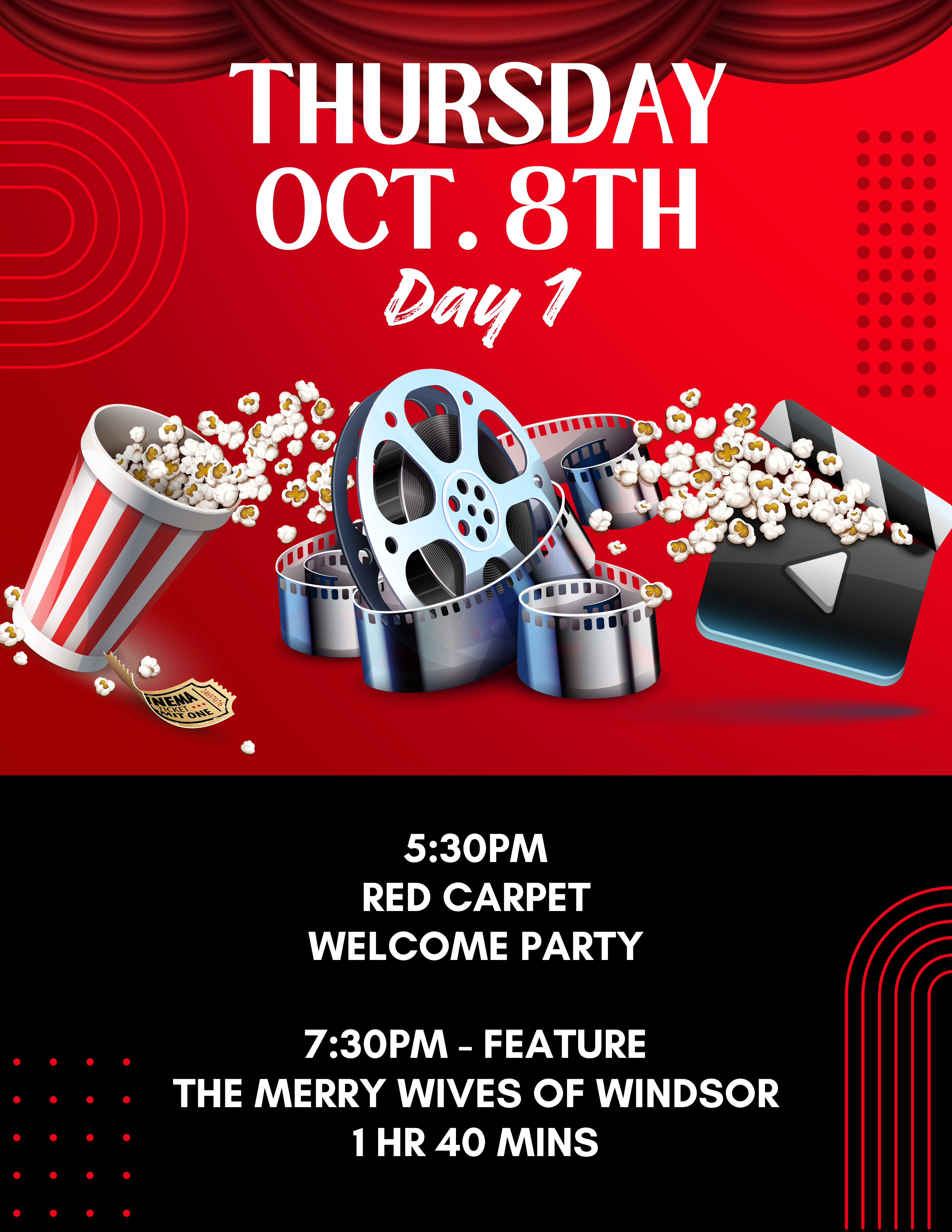 Day 1 — Thursday, October 8th schedule