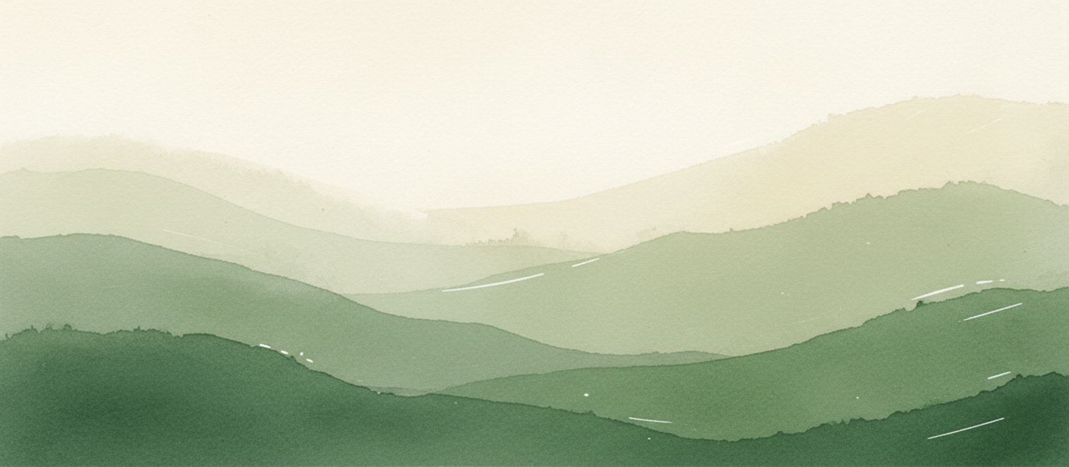 Soft green landscape representing growth and community