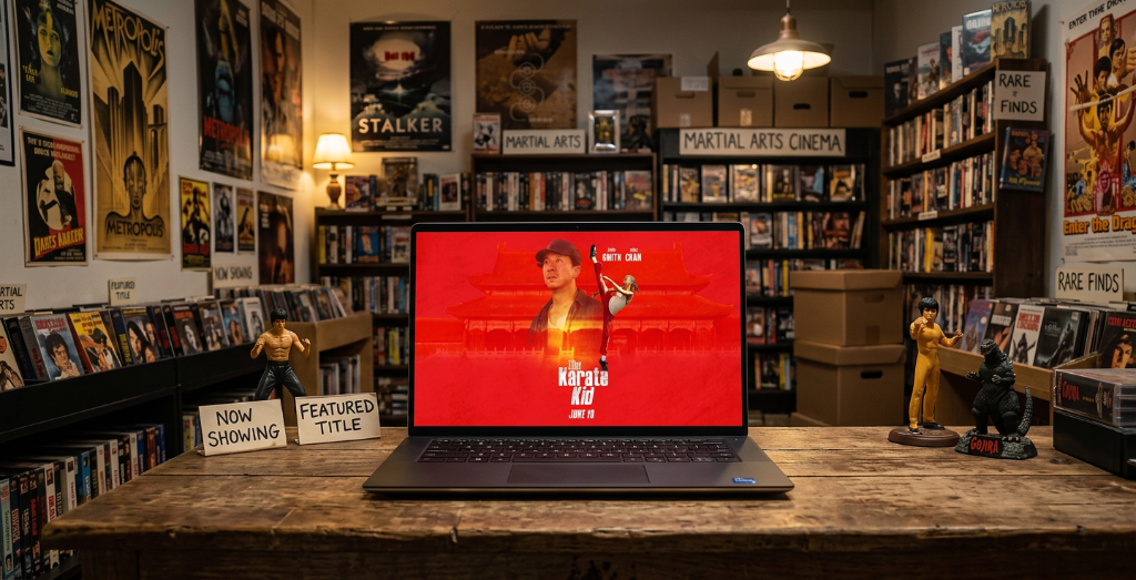 Karate Kid Niche Movie Store Laptop Mockup