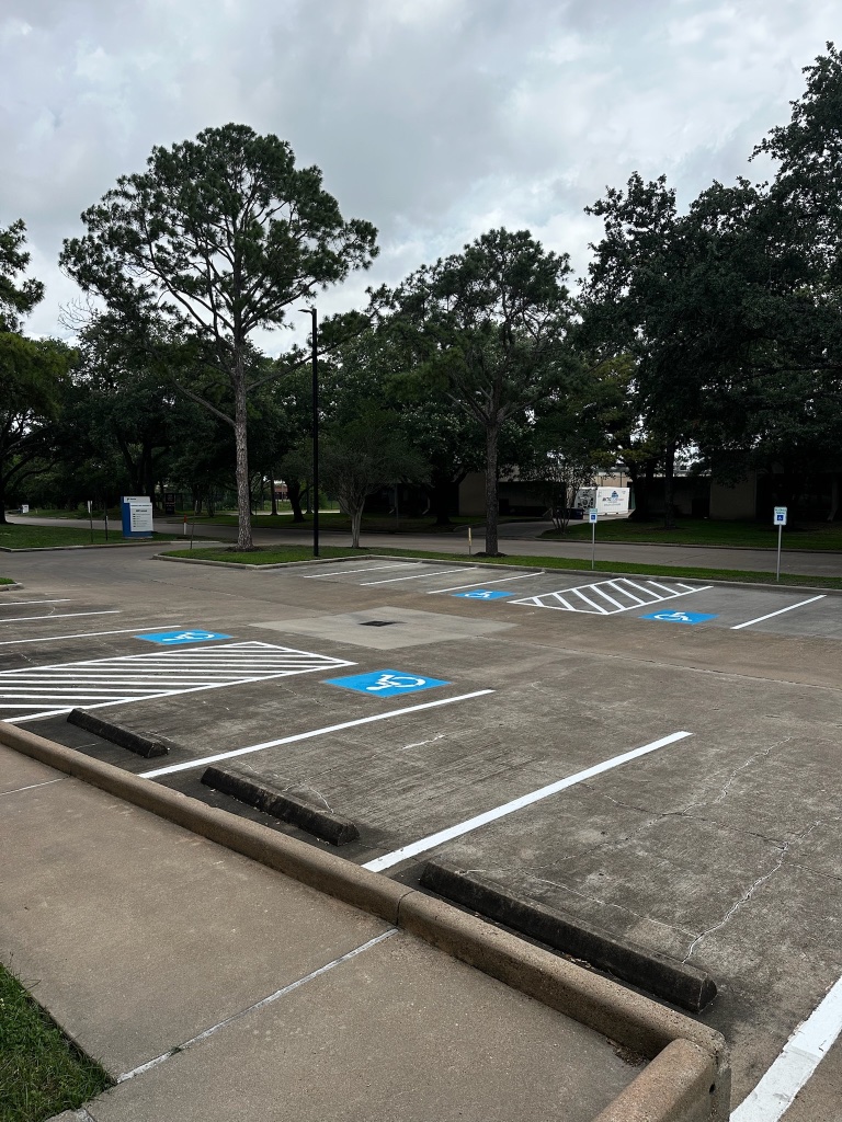 Parking lot striping