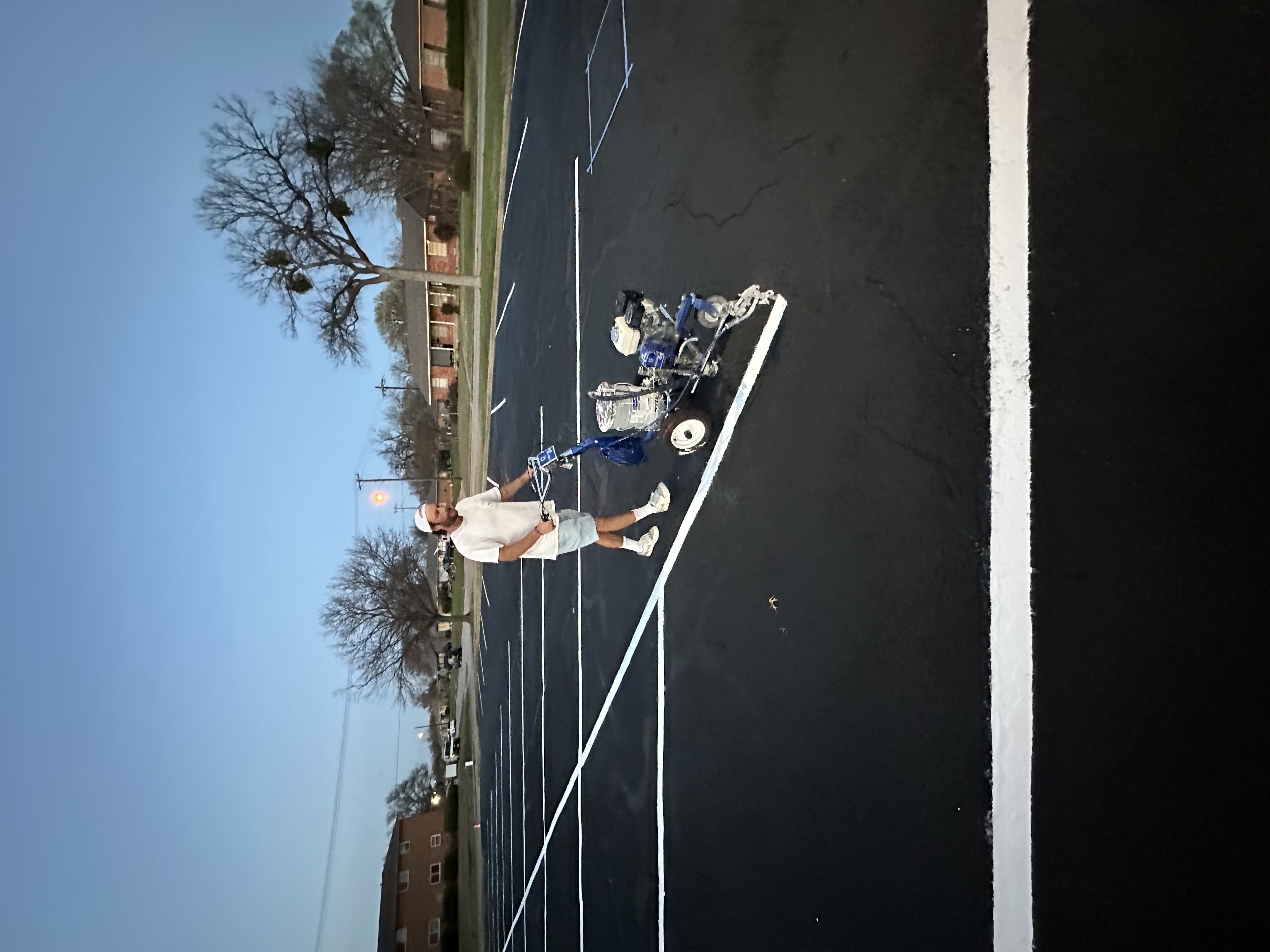 Striping crew at work