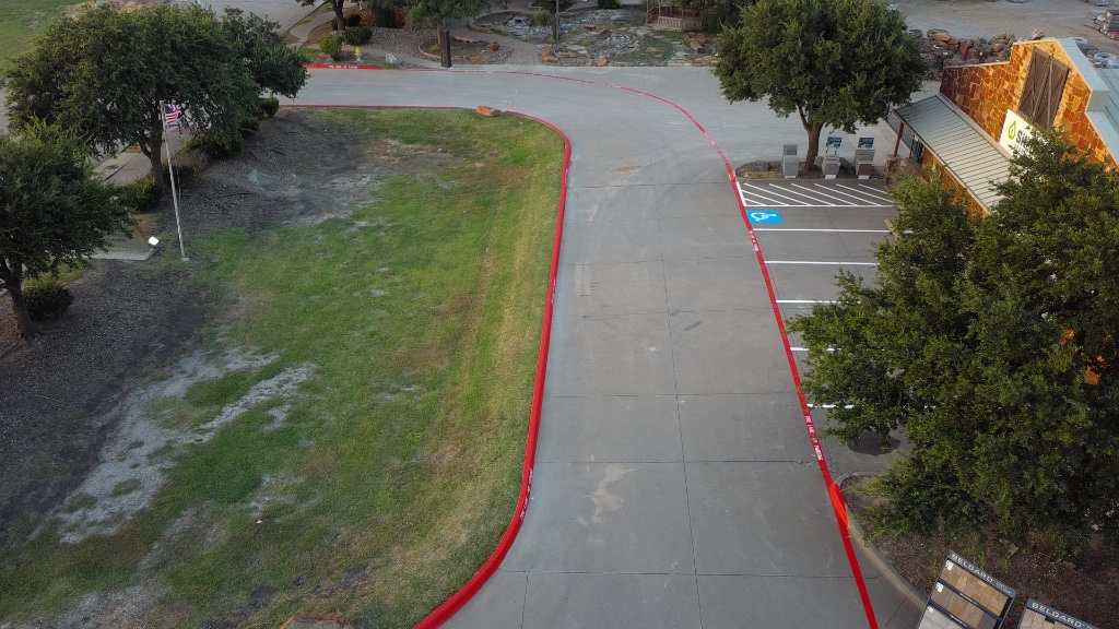 Fire lane aerial striping