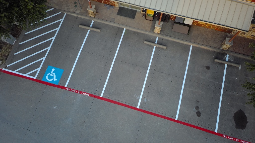 Parking lot aerial view