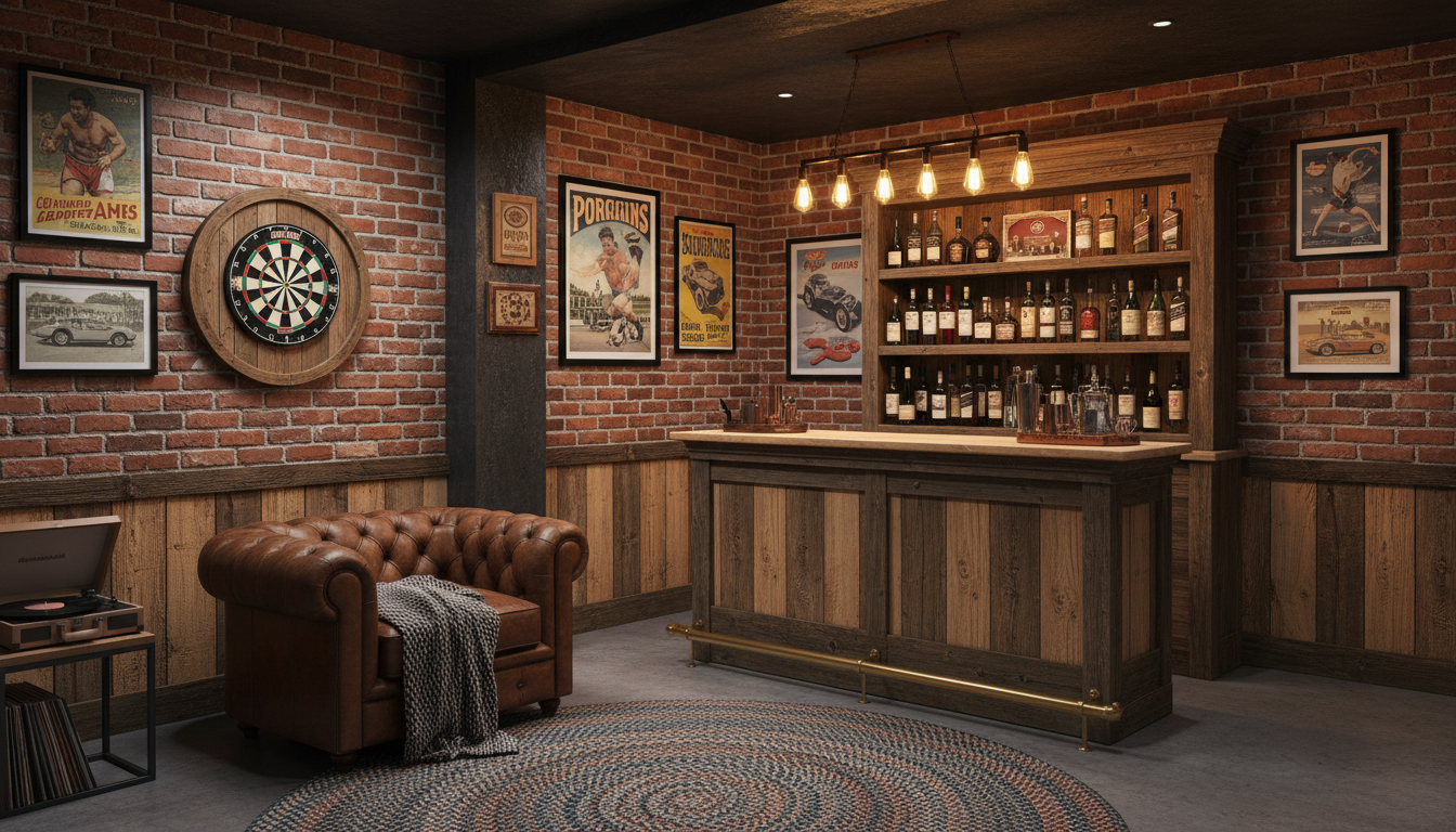 The Rustic Sports Bar: Building a Vintage-Inspired Man Cave