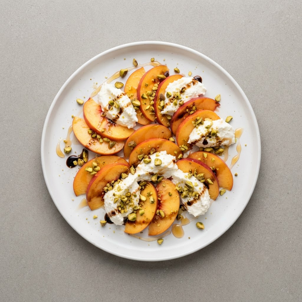 Honey-Cardamom Ricotta & Fresh Peach Medley