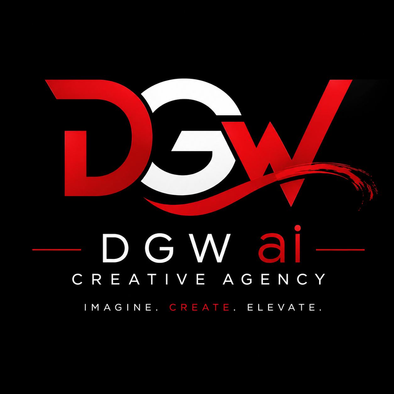 DGW AI Creative Agency logo — Imagine. Create. Elevate.