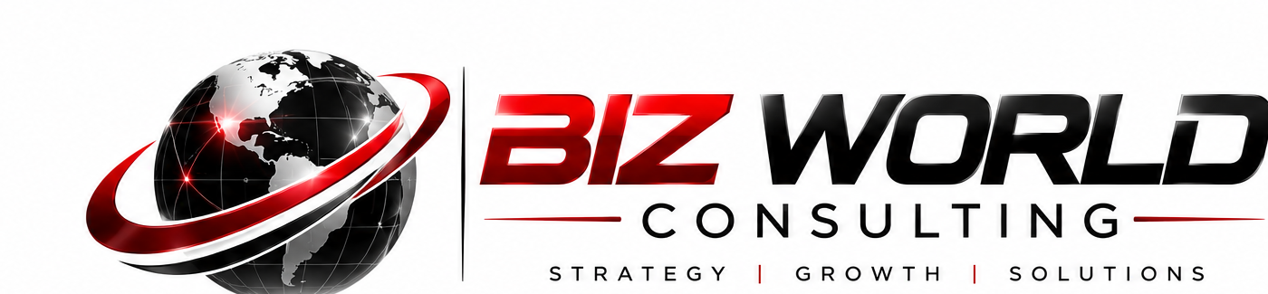 BizWorld Consulting LLC logo — Strategy | Growth | Solutions