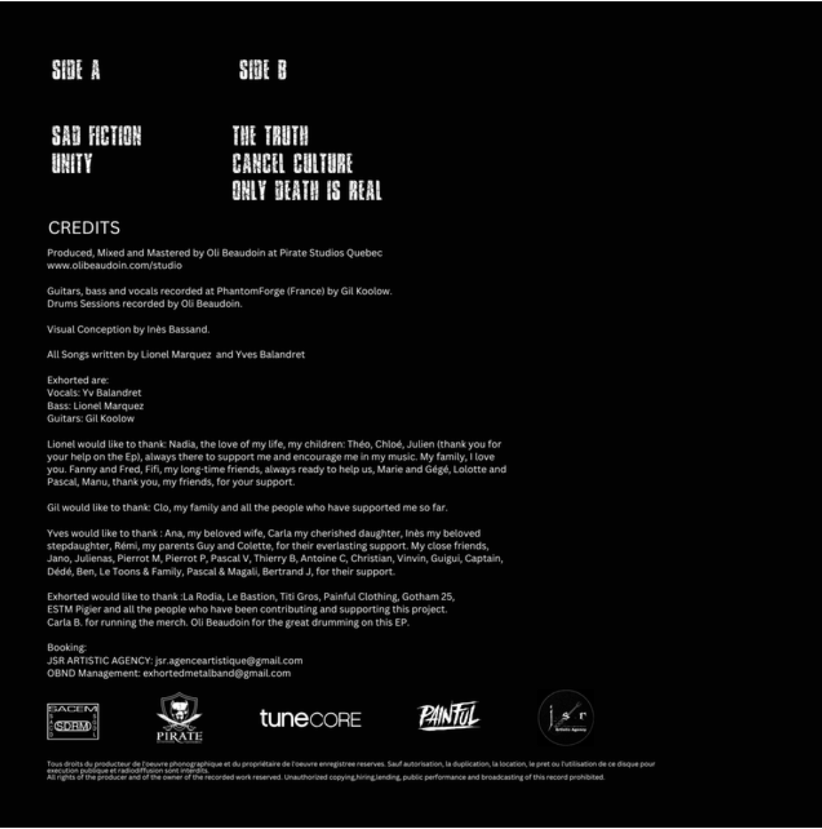 Vinyle EP Sad Fiction - Edition Limitée