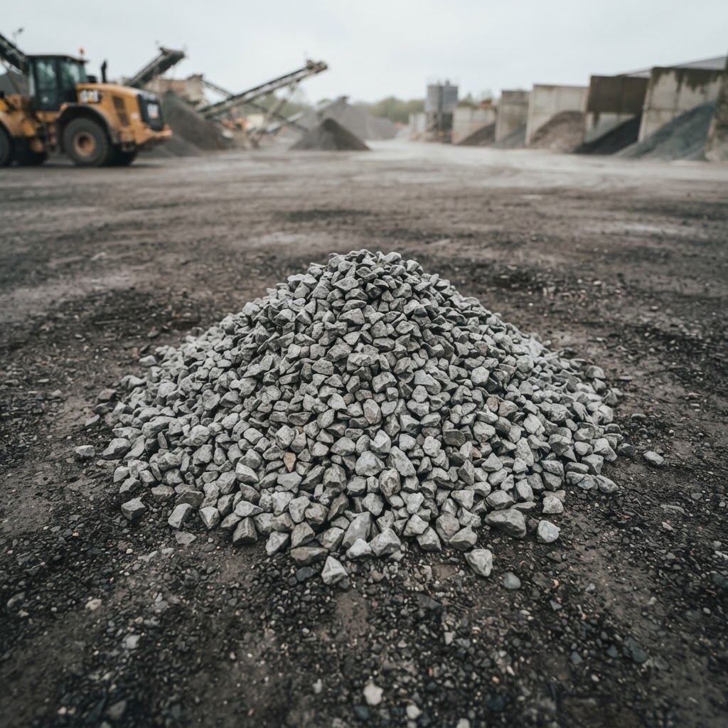 1 1/2" Washed Gravel / Concrete Rock material photo