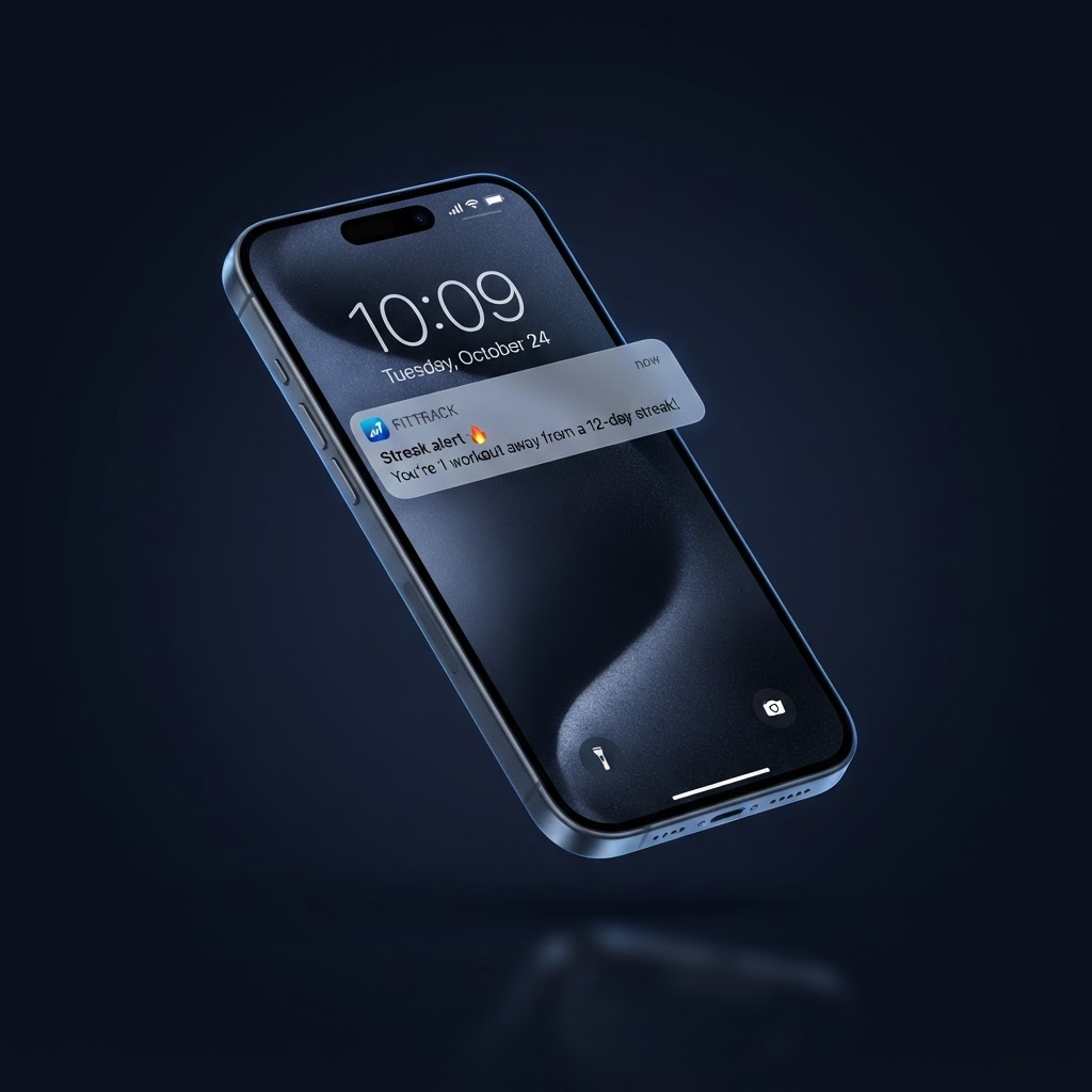 iPhone lock screen showing a real iOS push notification