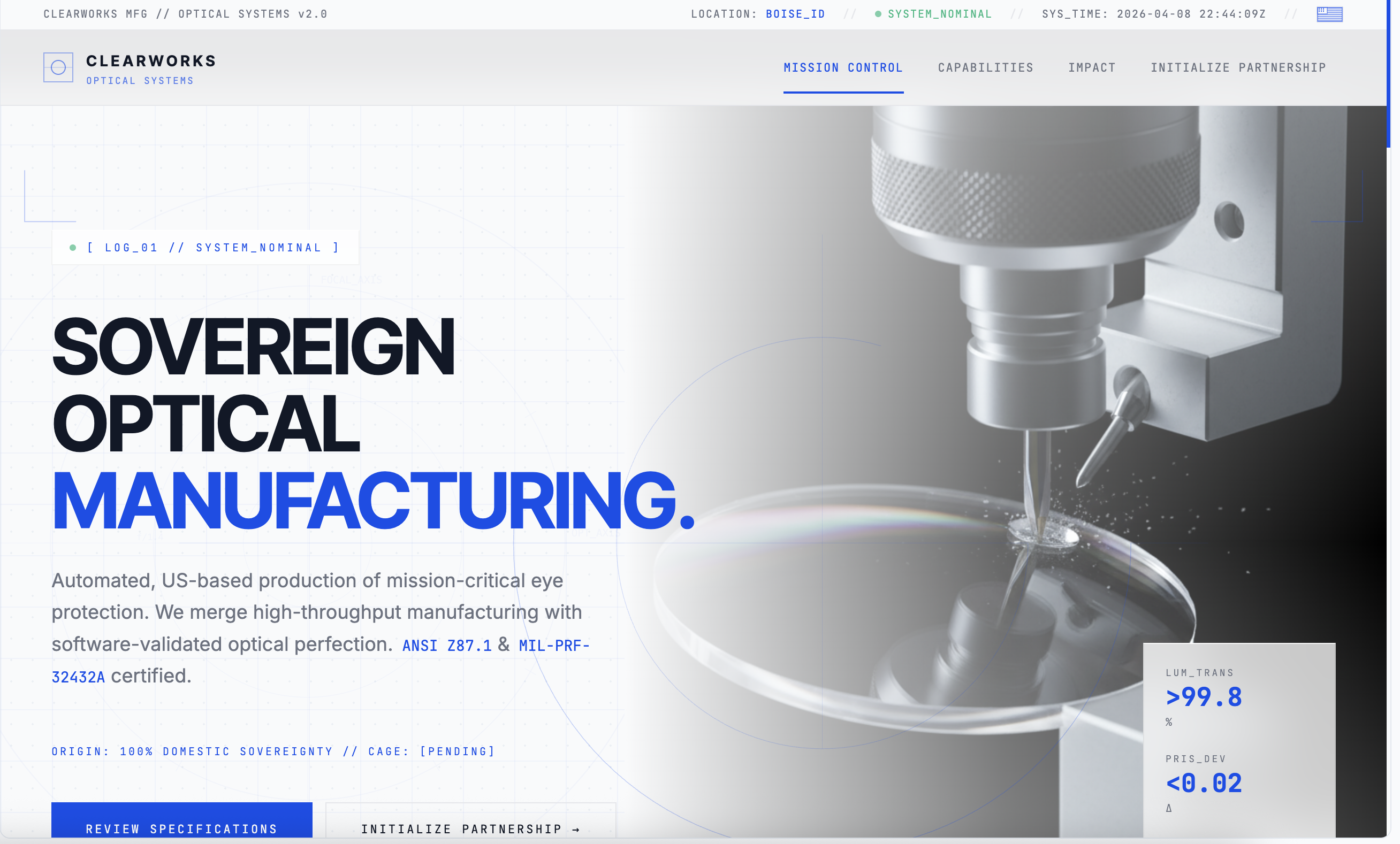 Clearworks MFG Template template preview