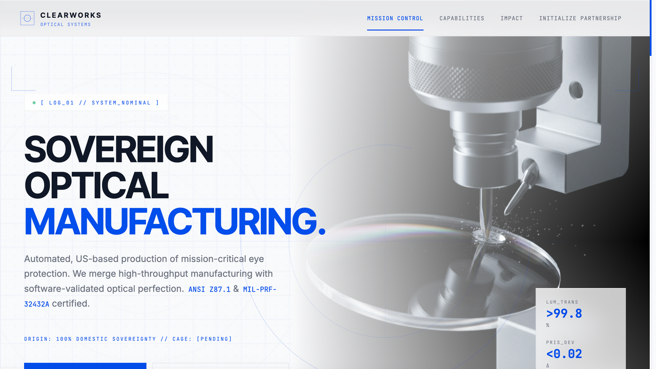 Clearworks MFG Template template preview
