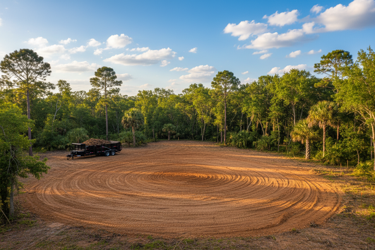 Completed site prep work