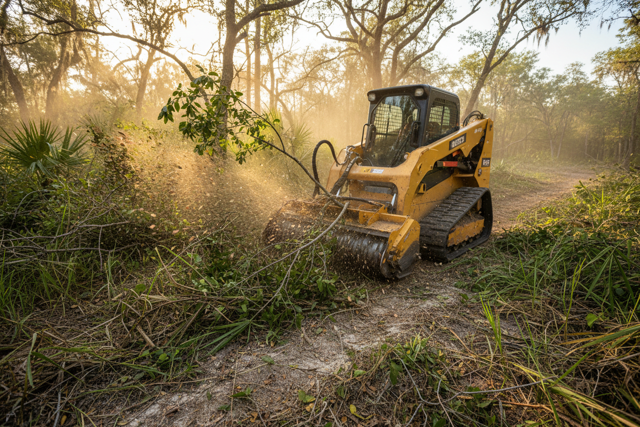 Forestry mulching in action