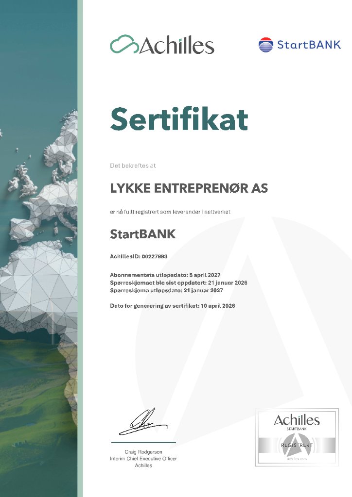 StartBANK Sertifikat