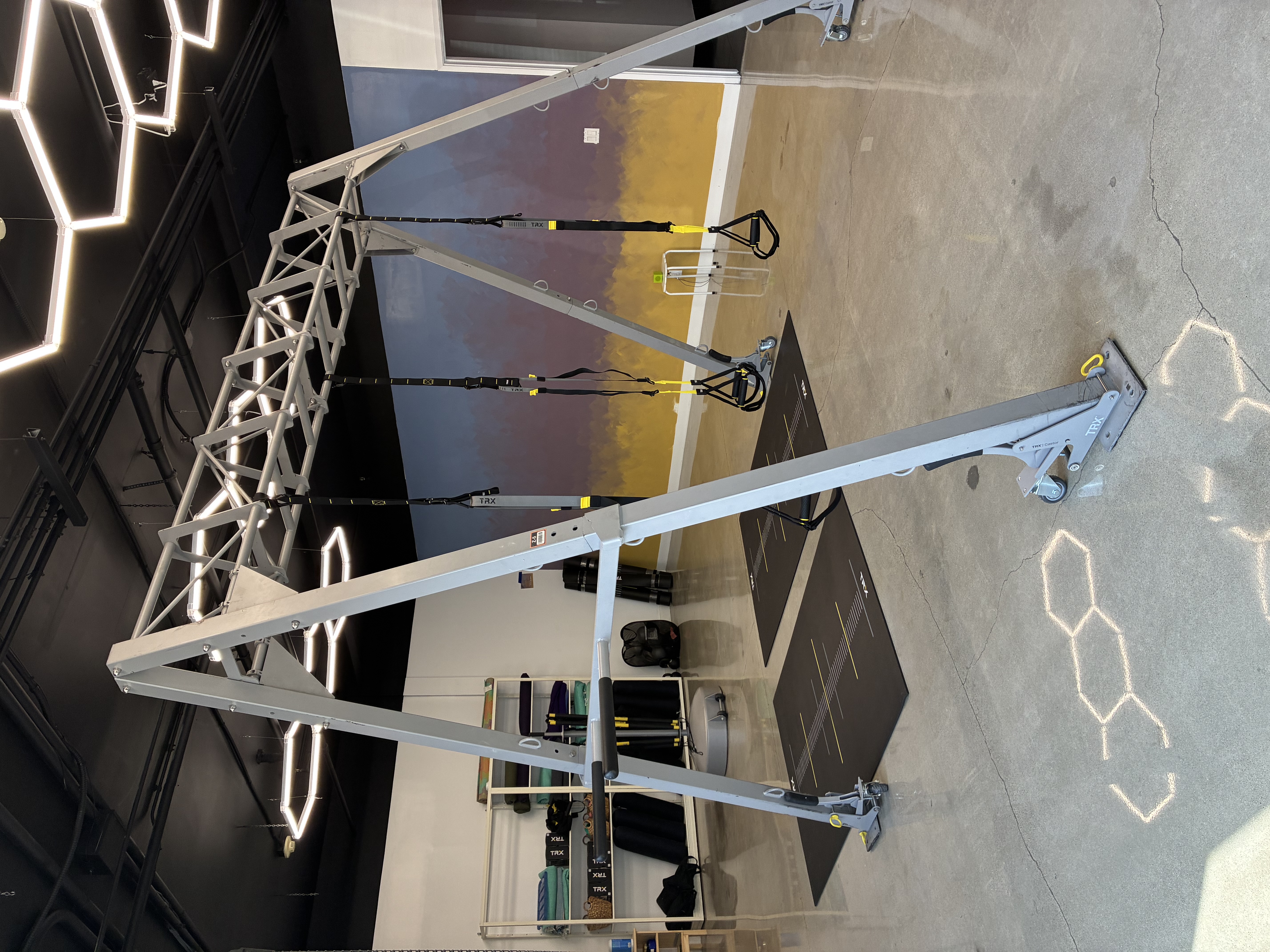 TRX suspension training station with mats in Ventura, CA