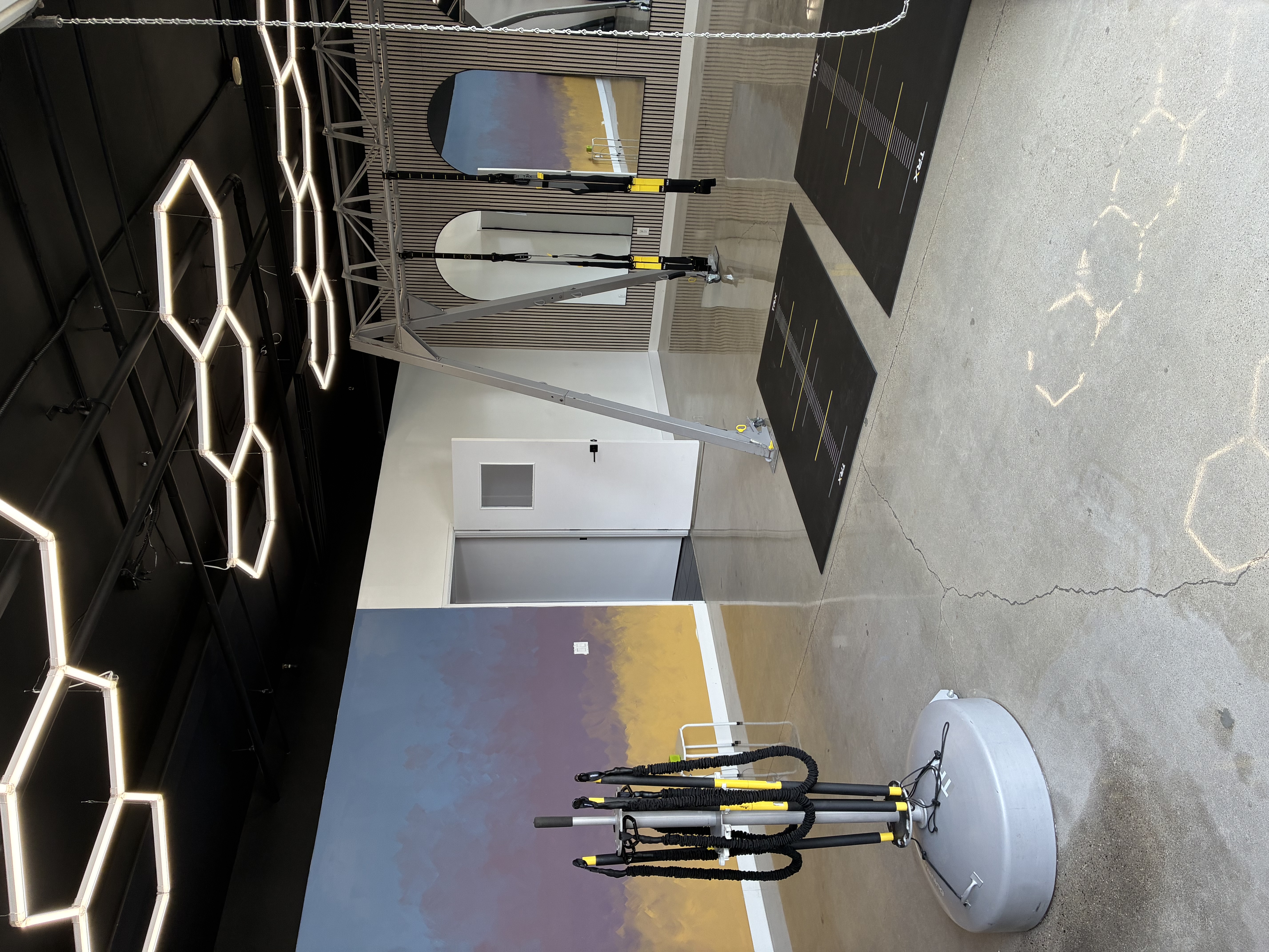 TRX suspension straps and studio training area in Ventura