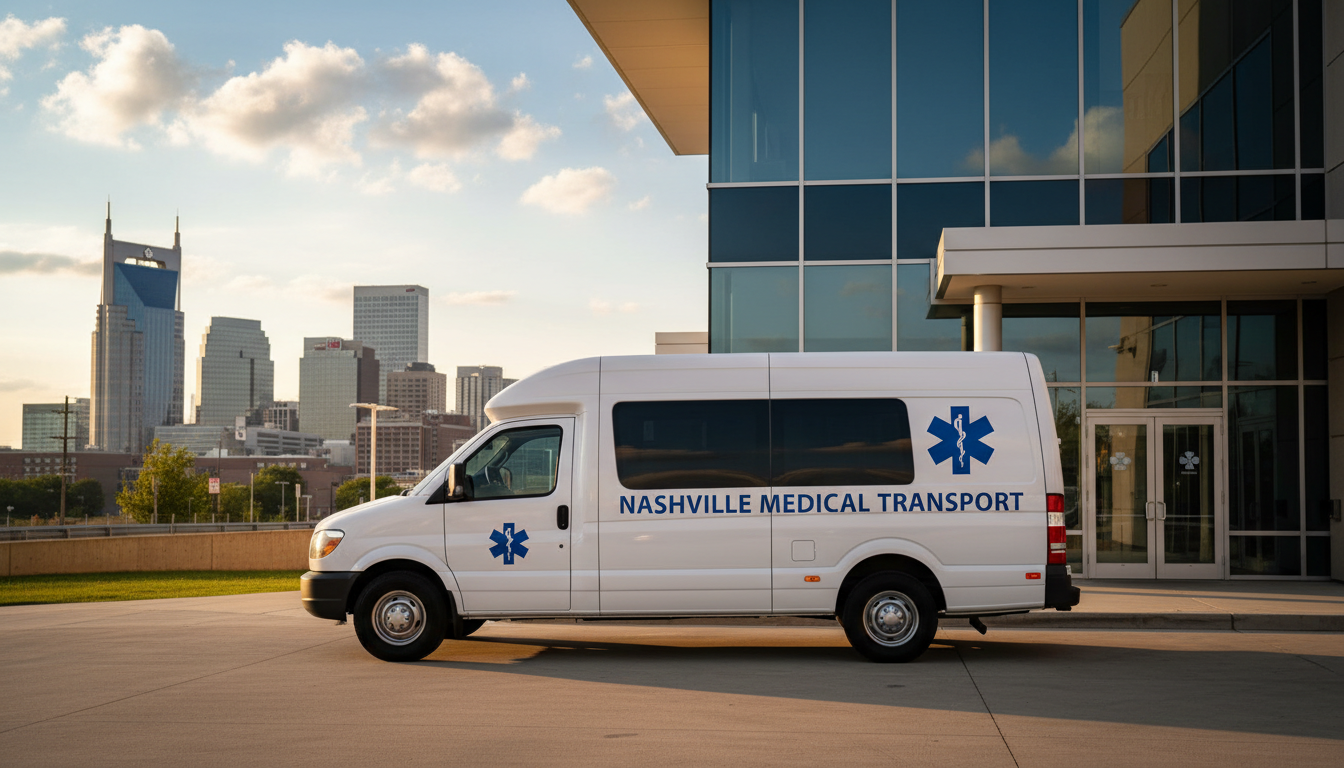 Medical transport van in Nashville