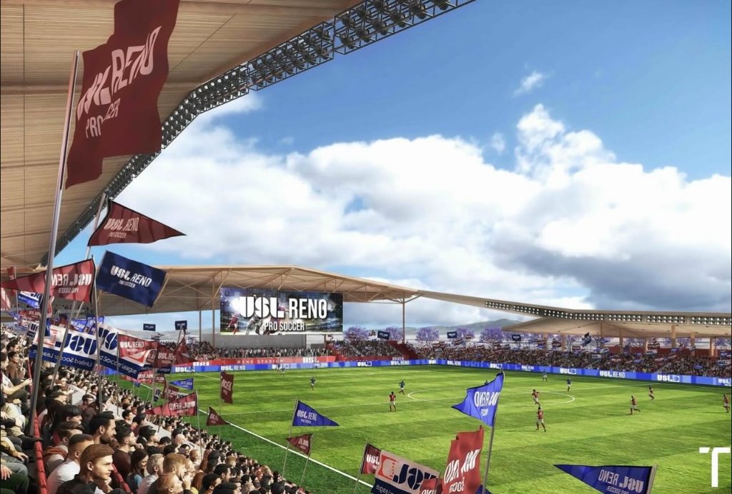 Reno Stadium interior match day rendering