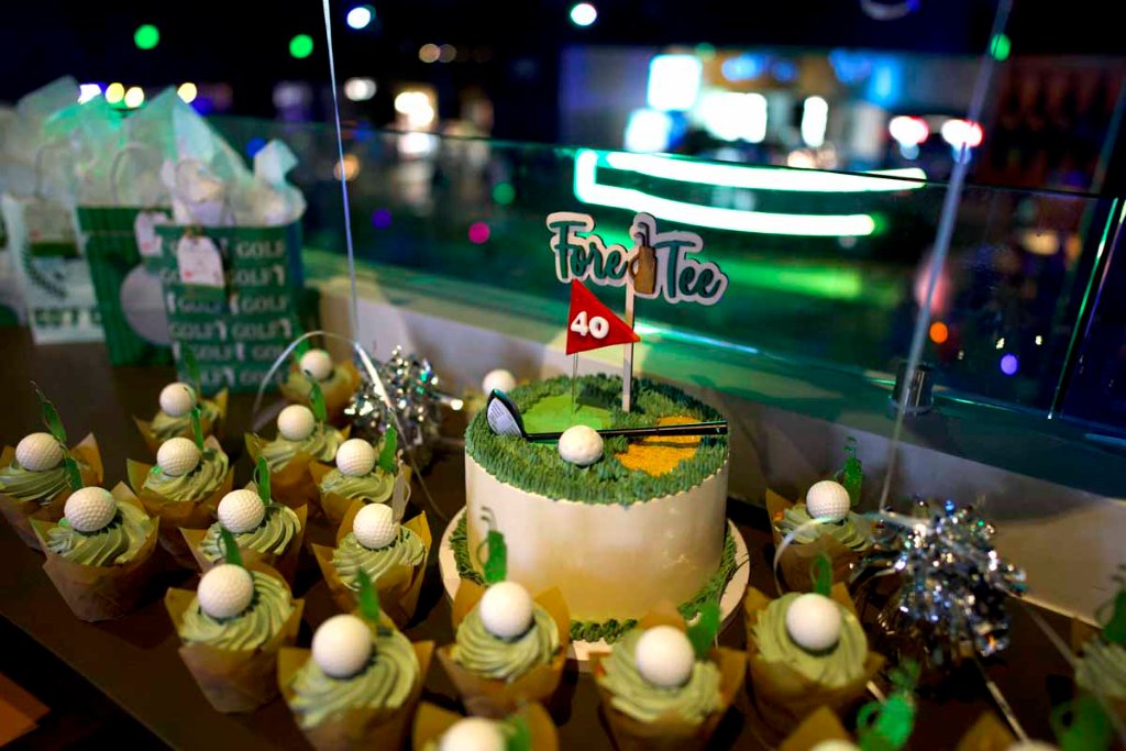 Adult birthday party at Putting World
