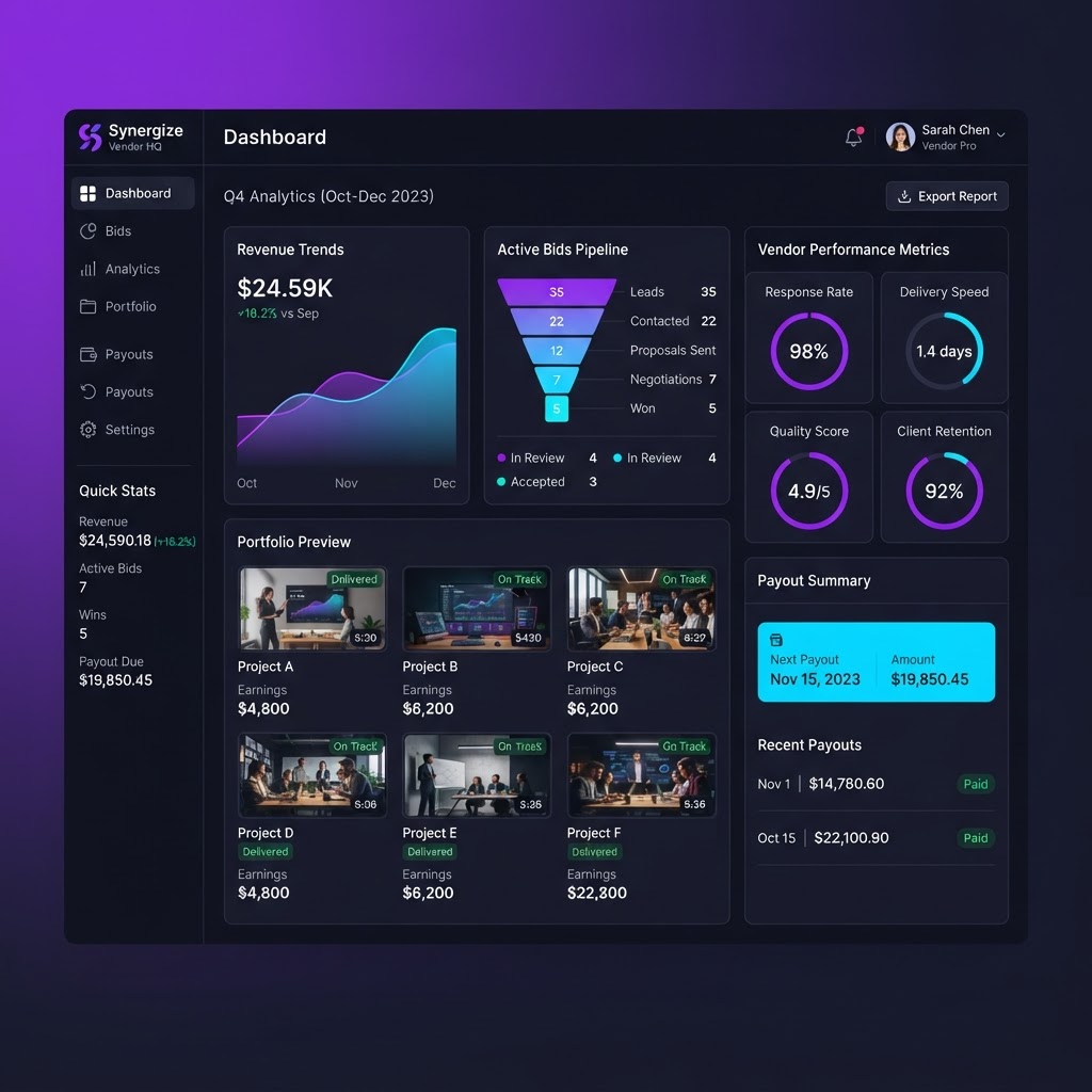 Vendor Dashboard