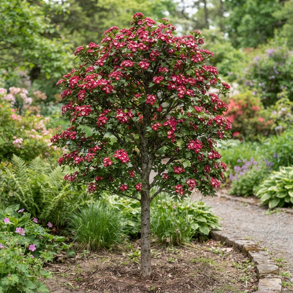 Crimson Cloud Hawthorn #15 1-1.25" cal
