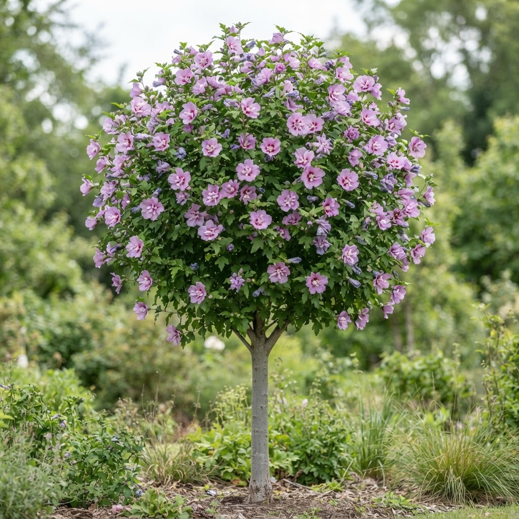 Azurri Blue Satin® Rose of Sharon Tree Form #15 1-1.25" cal