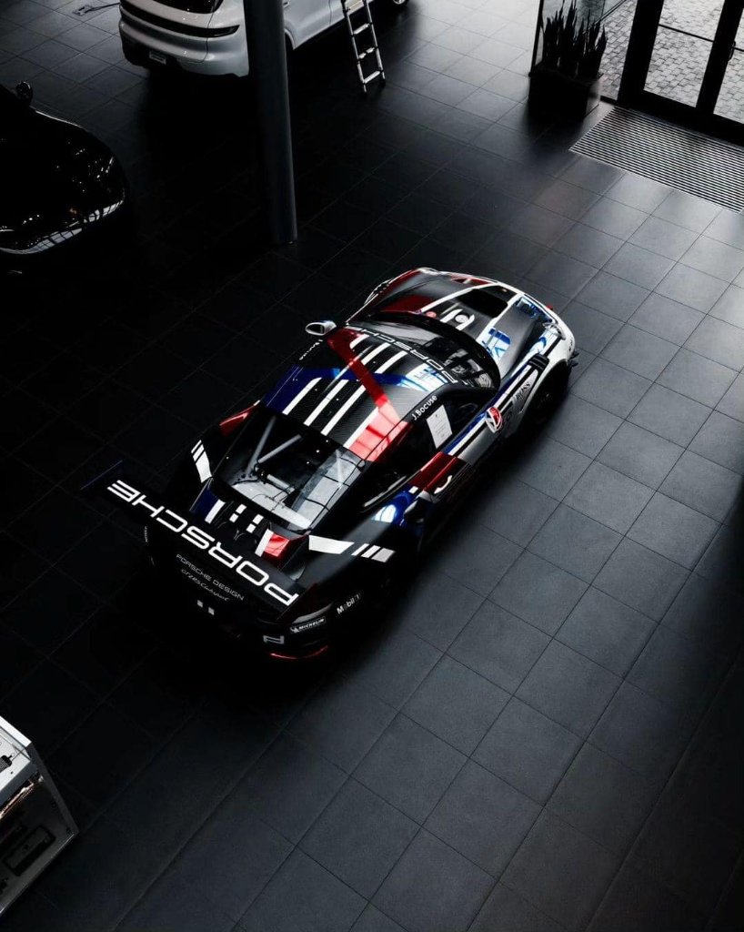 Hypercar in dramatic studio lighting