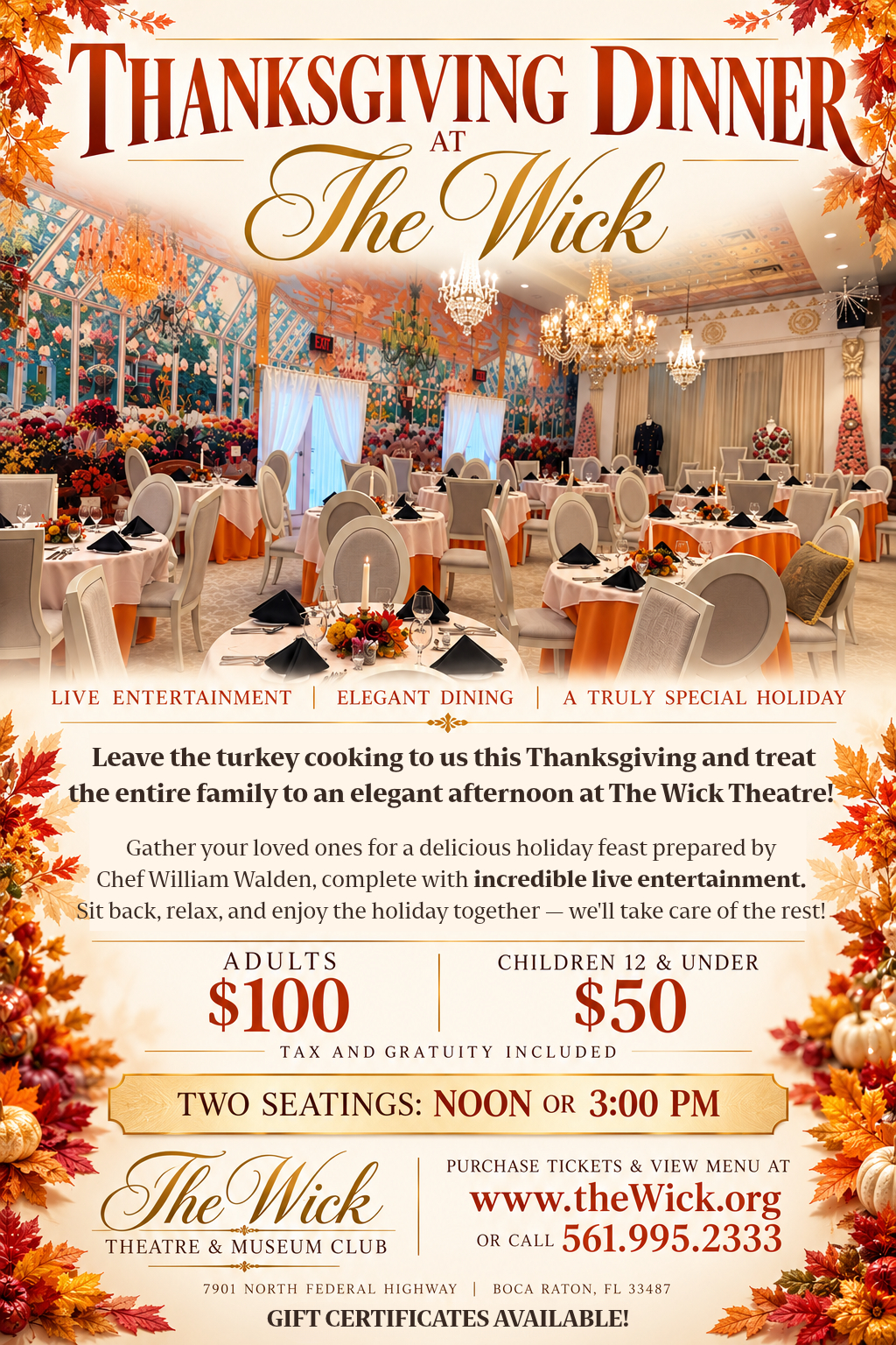 Thanksgiving Dinner at The Wick