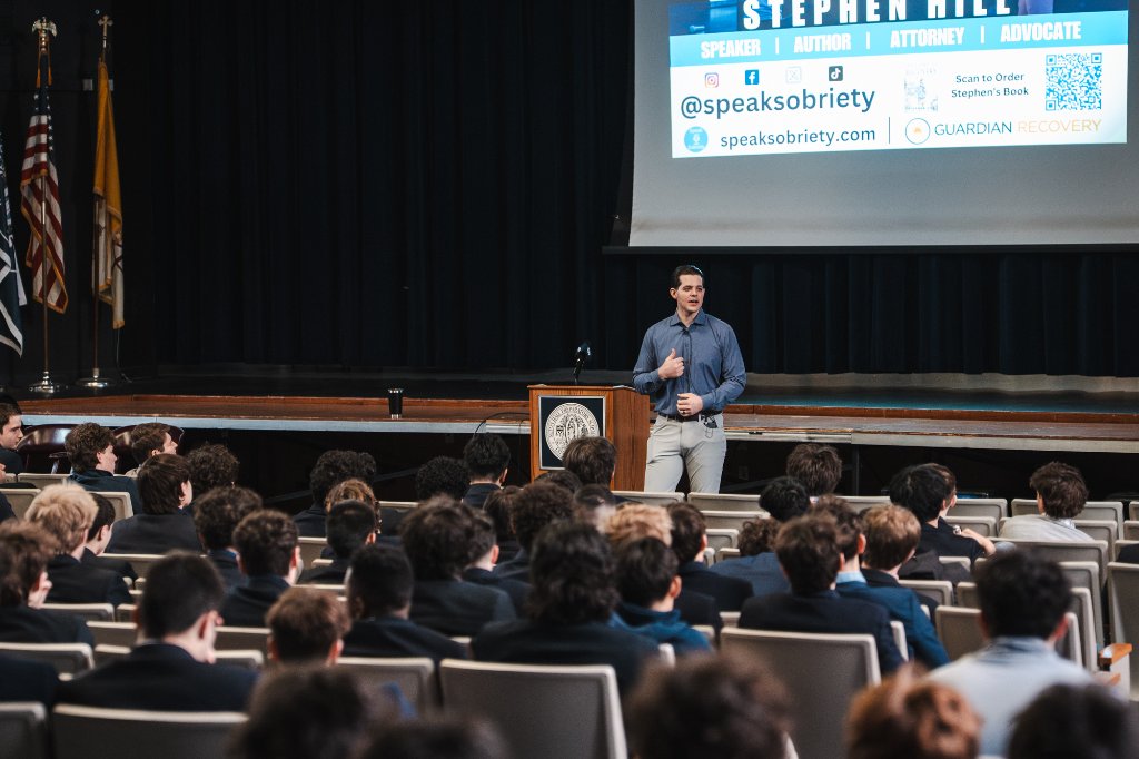 Speaker addressing students