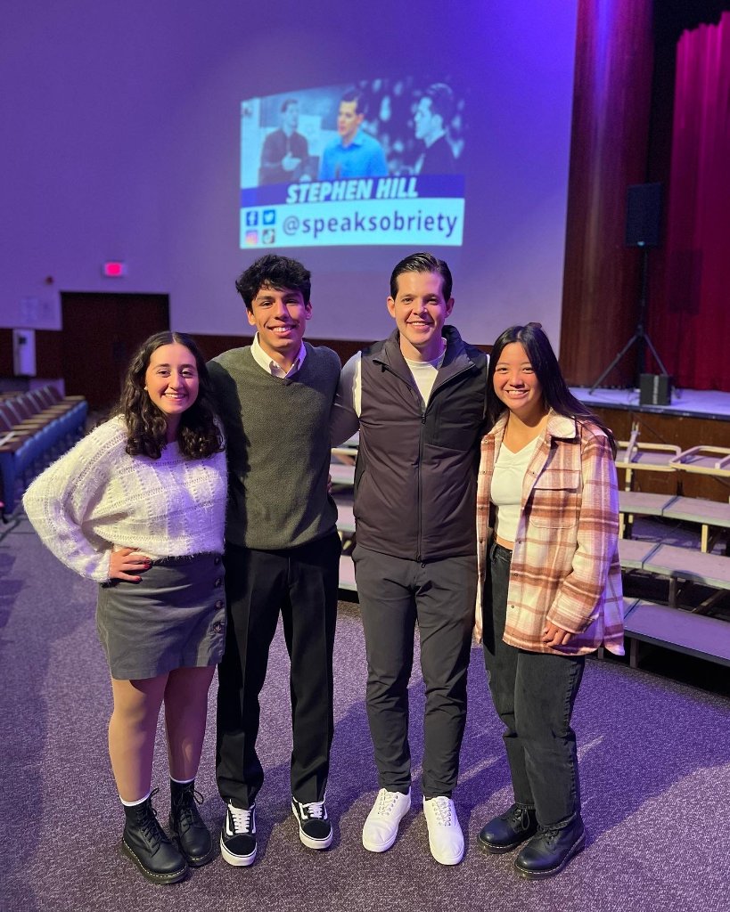 Stephen Hill with students