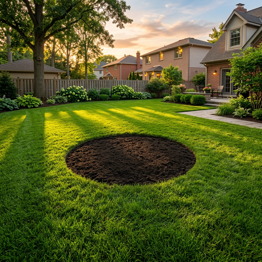 Perfectly leveled backyard after stump removal