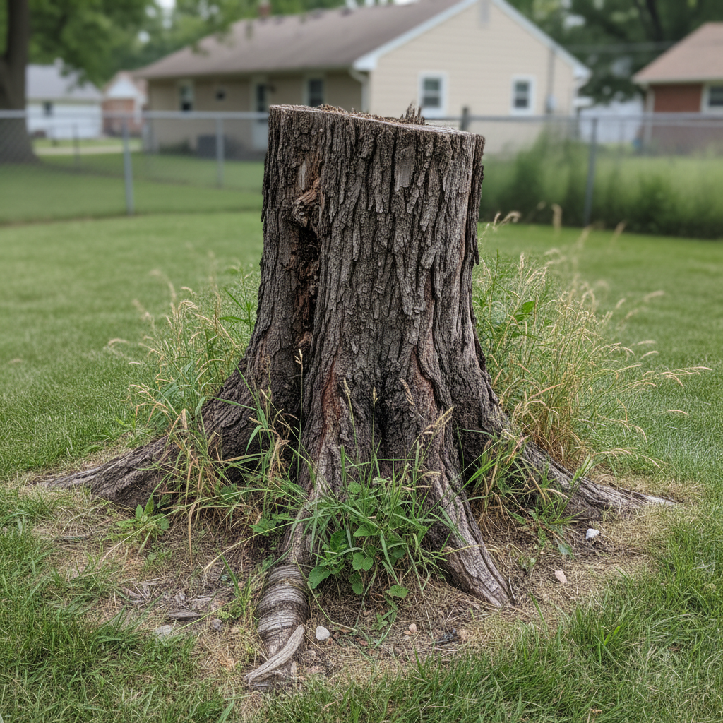 Before stump removal