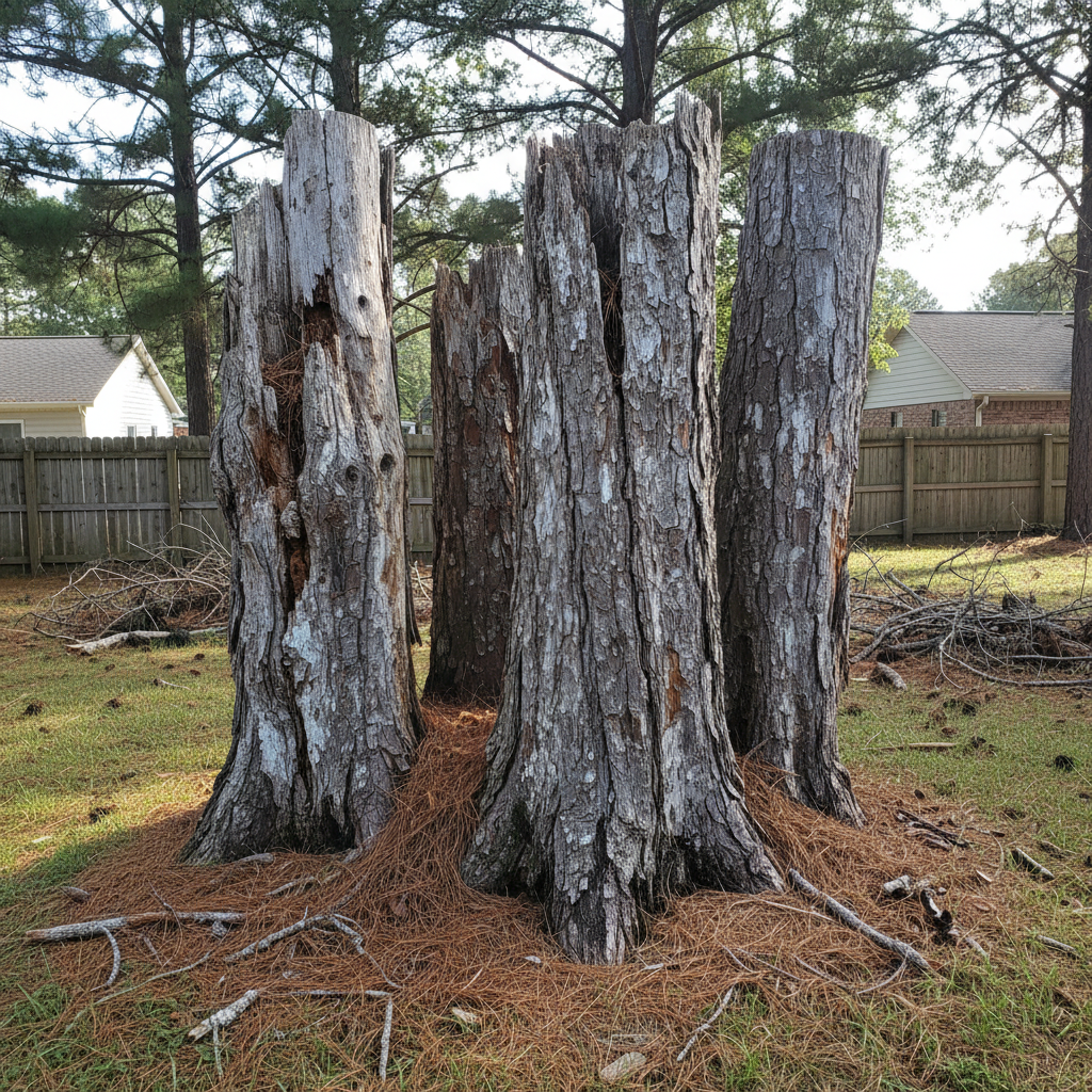 Before stump removal