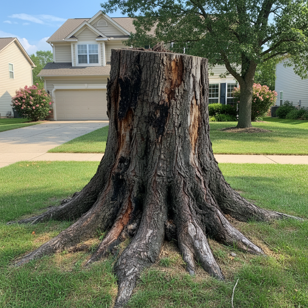 Before stump removal