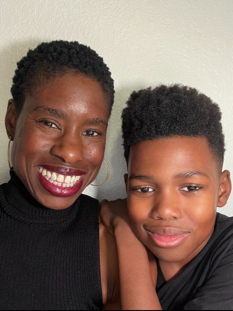 Chef Stacey and son selfie