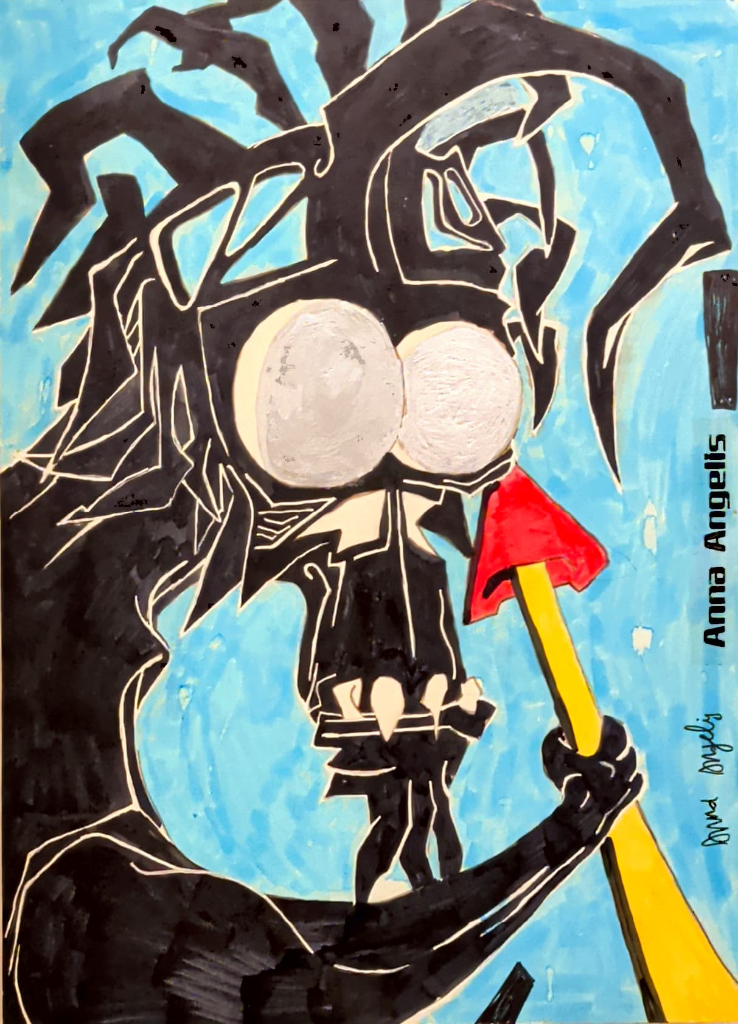 Gonzo Skull - Marker on Paper - Anna Angelis