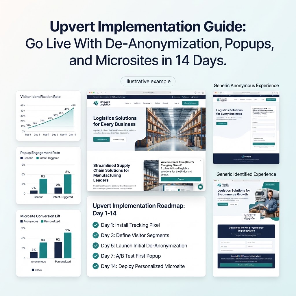 Upvert Implementation Guide: Go Live With De-Anonymization, Popups, and Microsites in 14 Days
