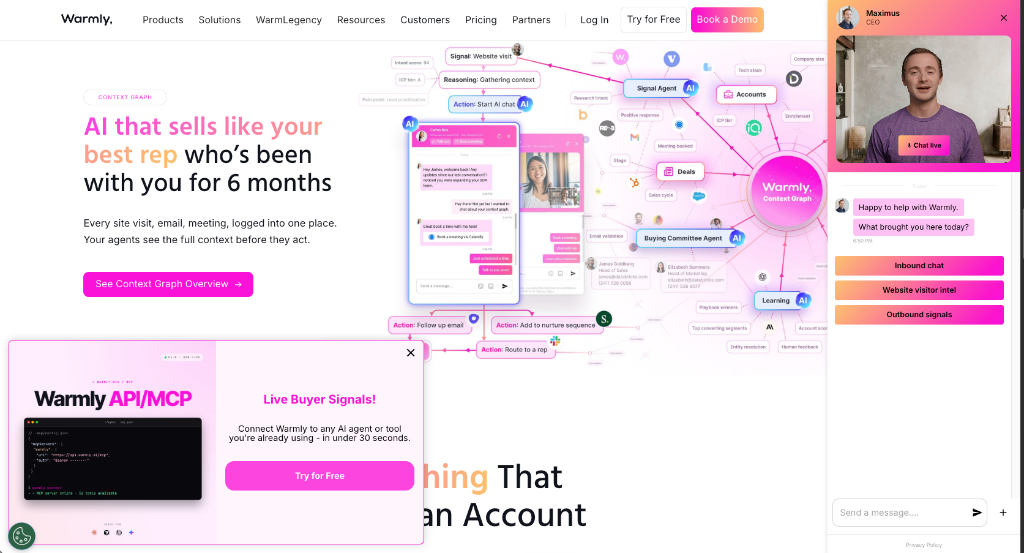 How Warmly Drove 85% More Sign-Ups for Its MCP Release With a Website Popup