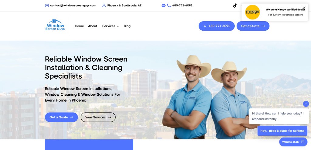 Before — generic website