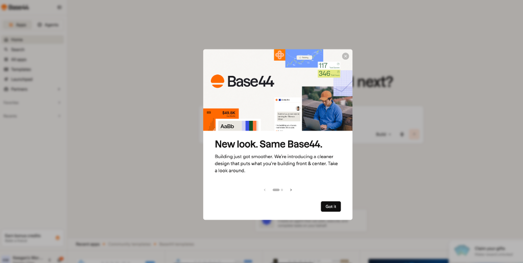 How Base44 Uses In-App Popups to Promote New Releases & Drive Product Adoption