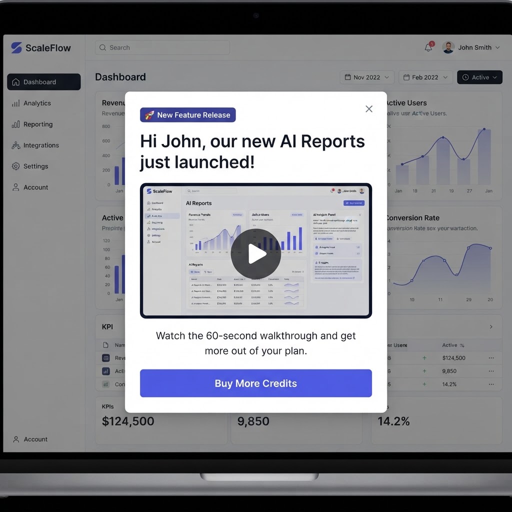 Upvert In-App Guides & Promotions - Feature Traffic Lift improvement for B2B revenue teams