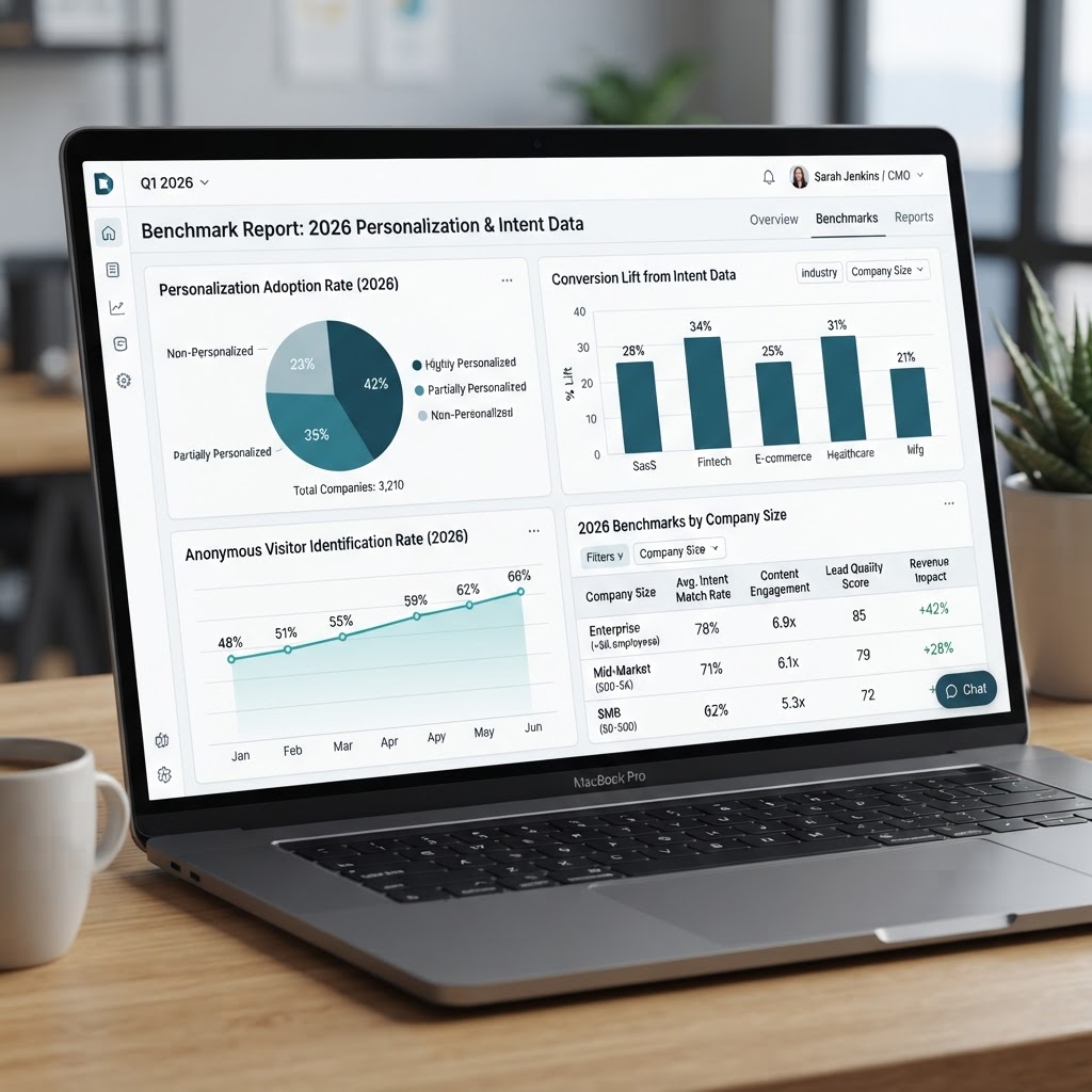 First-Party Intent Data Benchmarks 2026: What the Data Shows About B2B Website Conversion
